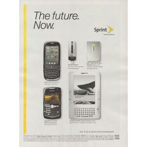 2009 Sprint Print Ad Palm Pre BlackBerry Curve Amazon Kindle The Future Now